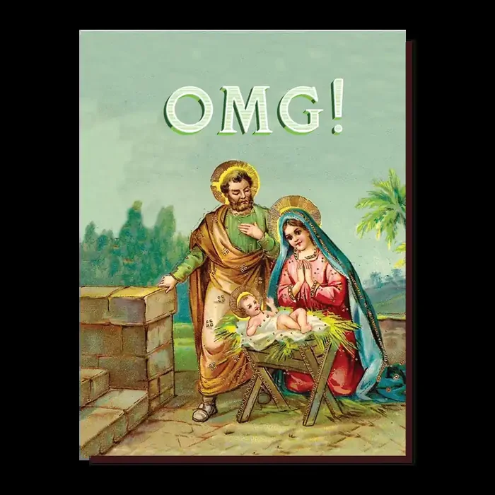 OMG! Nativity Holiday Christmas Greeting Card