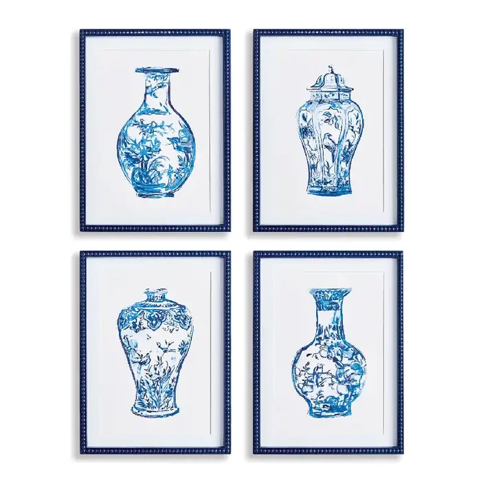 Ornamental Urns in Blue Set of 4 – Napa Home and Garden