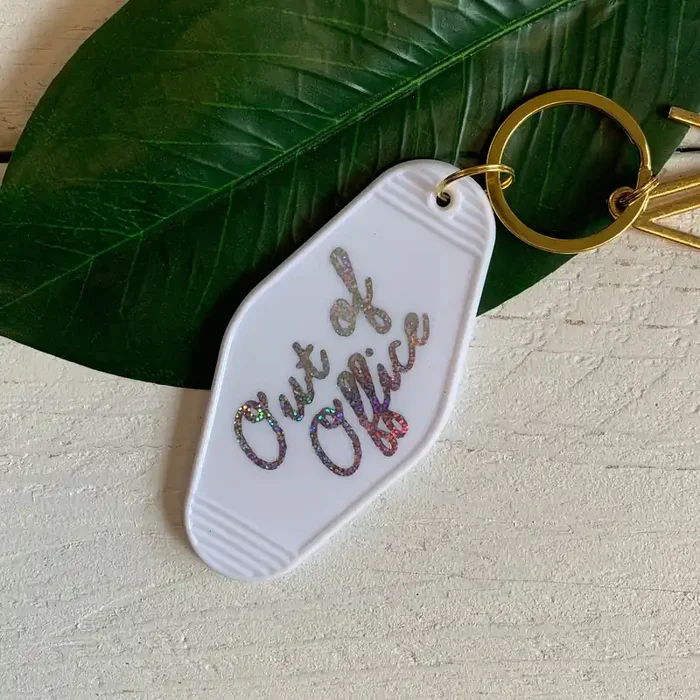 Out Of Office Motel Key Tag Acrylic