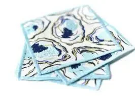 Oyster Print Cocktail Napkins Set of 4