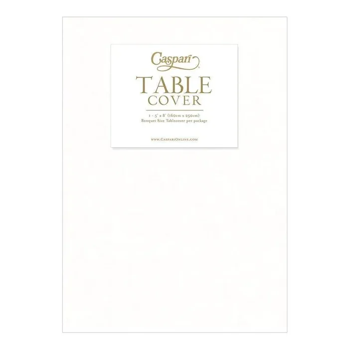 Paper Linen Solid Table Cover – White – 1 Pack – Caspari