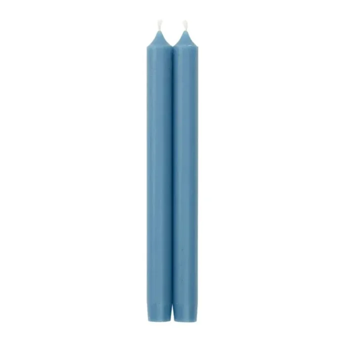 Parisian Blue Duet Candle Crown Pairs 10 Inch
