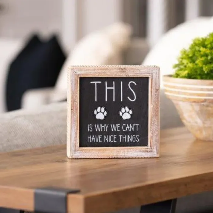 Person/Nice Things Reversible Sign 5″x5″