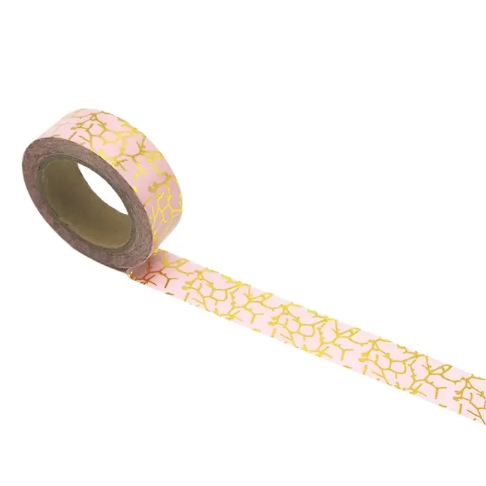 Pink and Gold Filament Washi Tape Gift Wrapping and Craft Tape