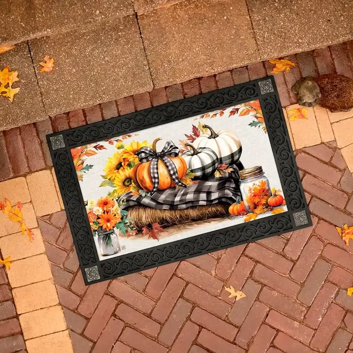 Plaid Pumpkins MatMate Insert