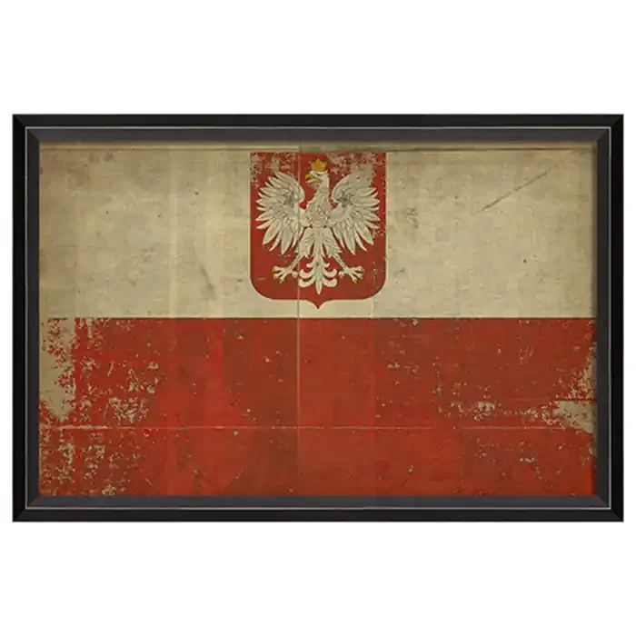 Polish Flag Framed Print 17″ x 25″