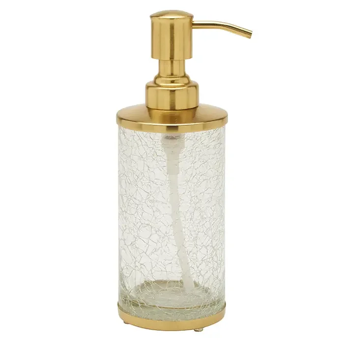 Pomaria Glass/Stainless Steel Soap Dispenser (Brushed Gold)