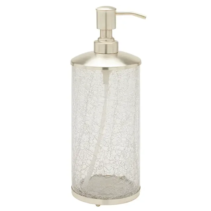 Pomaria Glass/Stainless Steel Soap Dispenser XL (Brushed Silver)
