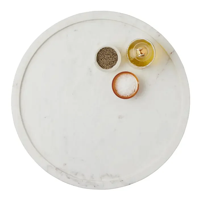 Portia White Marble Lazy Susan 18″D