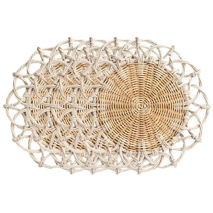 Provence Rattan Placemat Set/4 – Whitewash