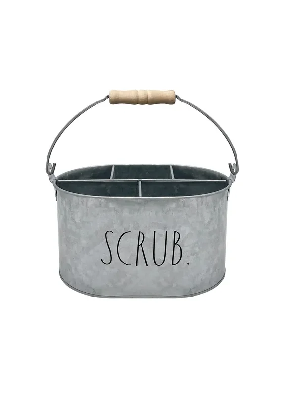 Rae Dunn 5 Sections Galvanized Cleaning Supplies Caddy