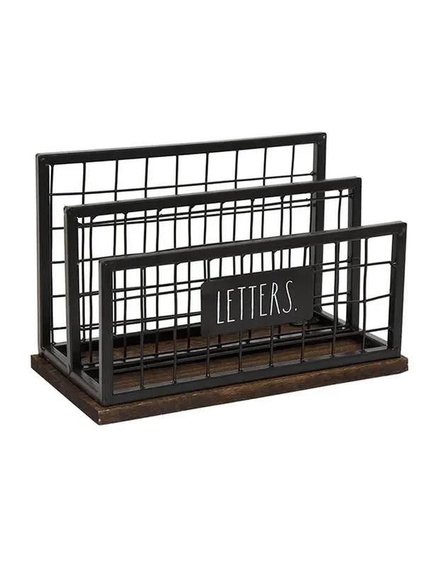 Rae Dunn “Letters” 3 Sections Wired Letter-Paper Organizer