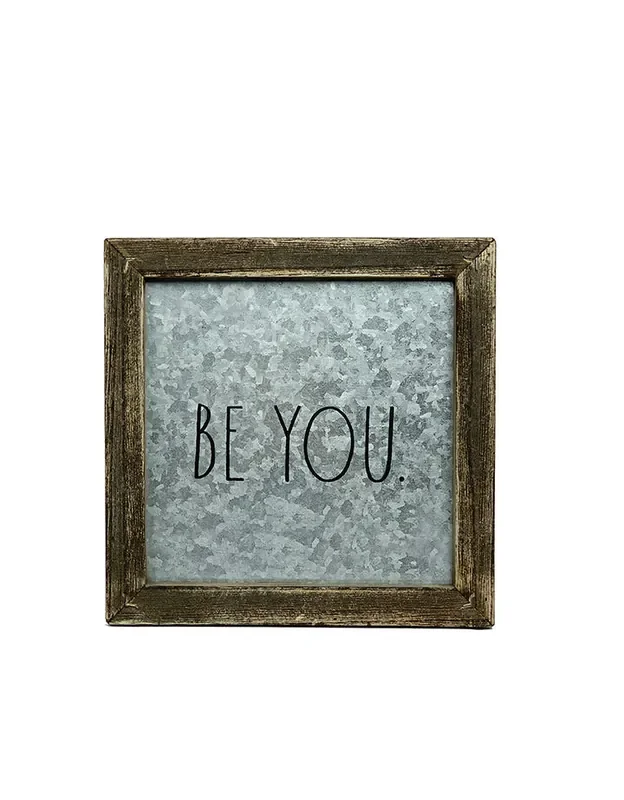 Rae Dunn “Be You” Squared Wooden Desk Sign
