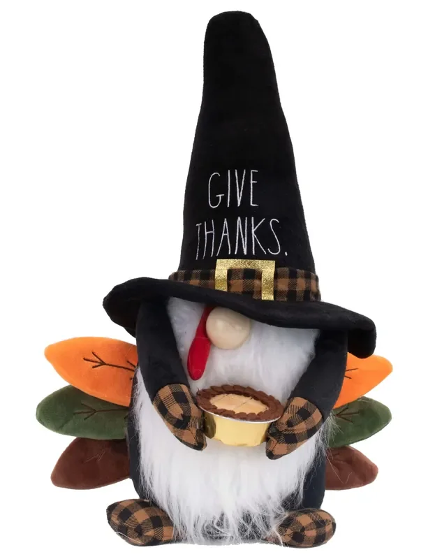 Rae Dunn “Give Thanks” Plush Thanksgiving Turkey Gnome