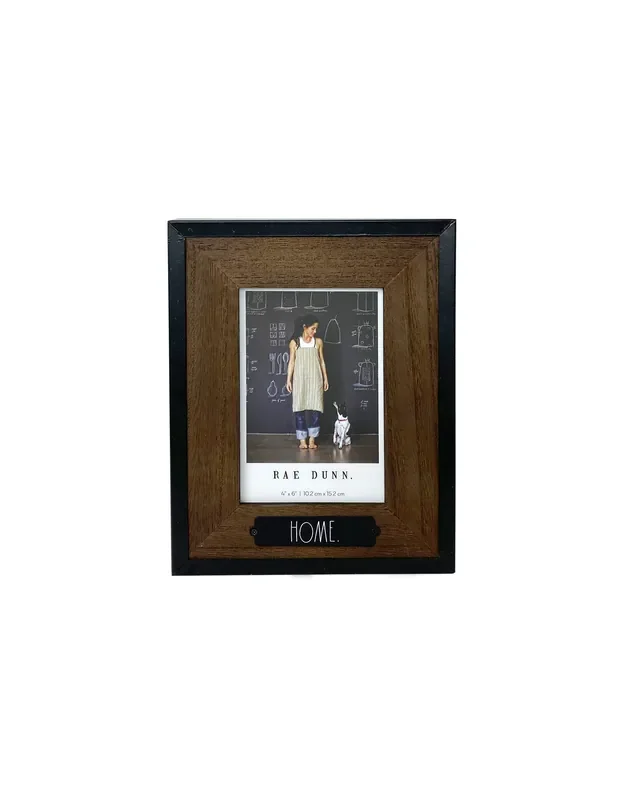 Rae Dunn “Home” Freestanding Dark 4×6 Picture Frame