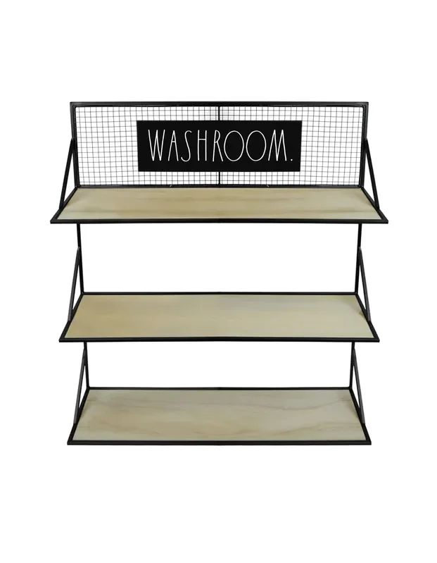 Rae Dunn “Washroom” 3-Tier Wall Bathroom Shelf Organizer