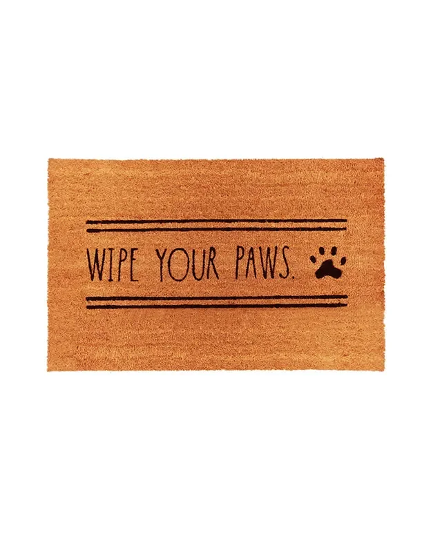 Rae Dunn “Wipe Your Paws” Dog-Theme Coconut Coir Doormat