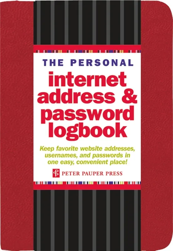 Red & Black Internet & Password Logbook