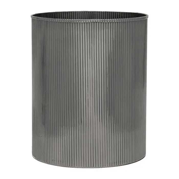Redon Round Waste Basket – Black Nickel
