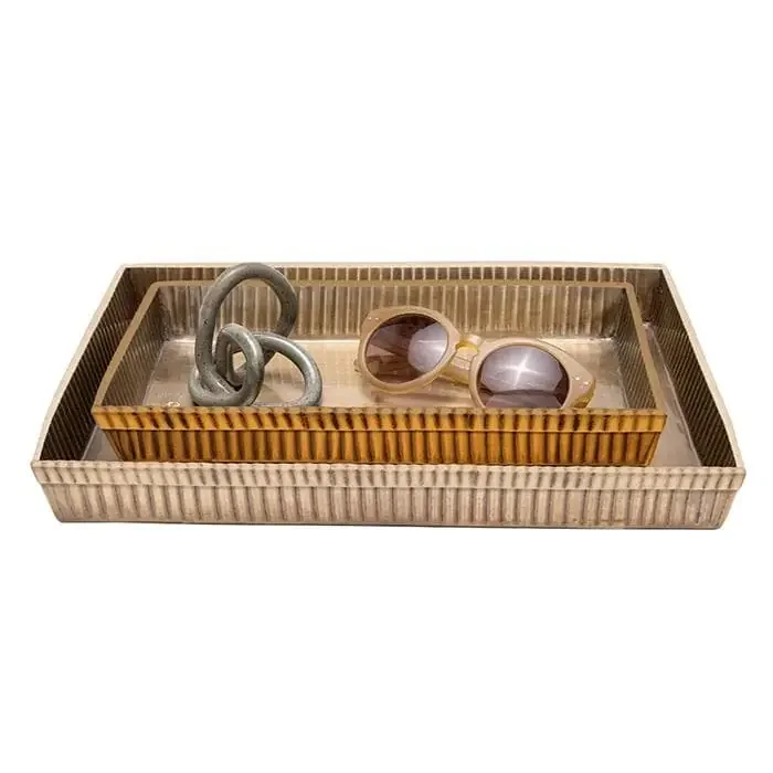 Redon Tray Set – Antique Brass