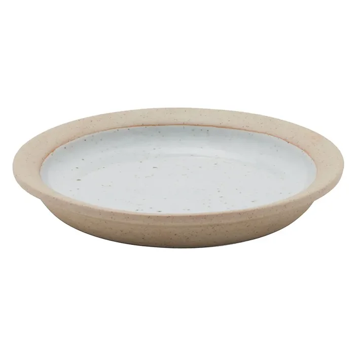 Rivka White Salt Glaze Stoneware Bread/Cupcake Plates Set/4