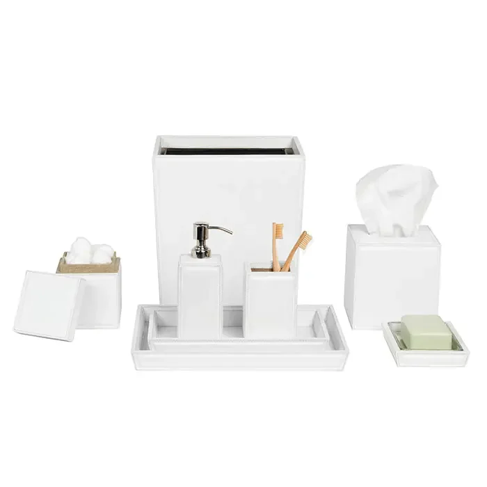 Rothwell Marine Leather Bathroom Accessories (Bright White)