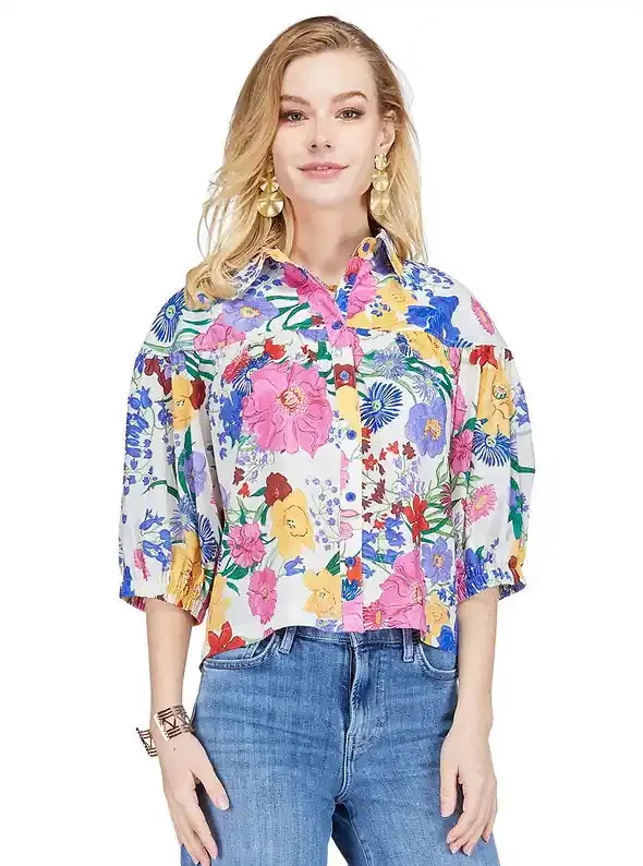 Round Yoke Blouse • Garden