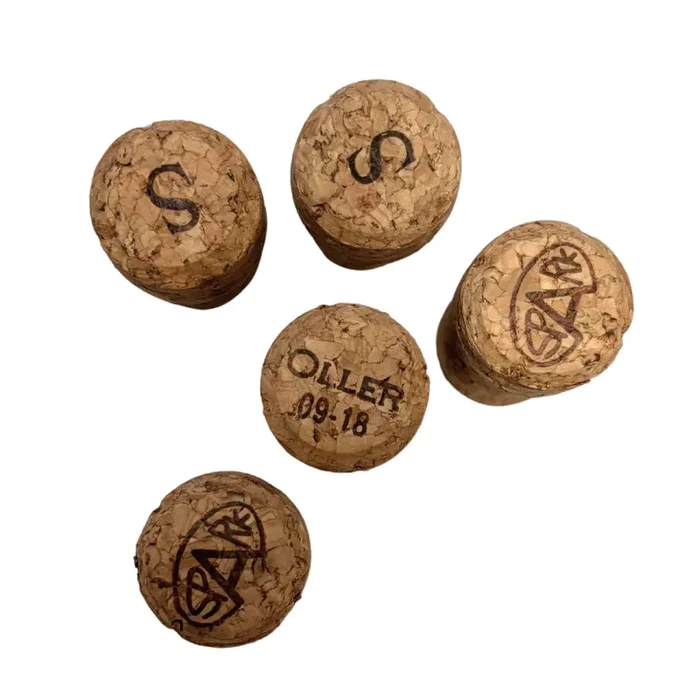 Set of 5 Real Champagne Corks Refrigerator Magnets Upcycled by Renaissance Fart
