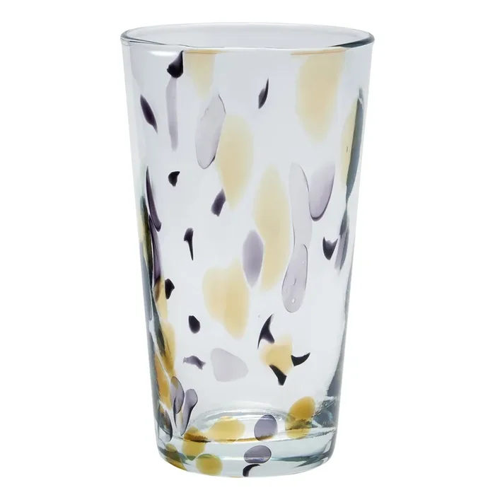 Seth Yelllow Mixed Dots Collection Highball Glasses Set/6