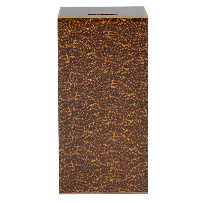 Seymour Square Faux Tortoise/Brass.Hamper