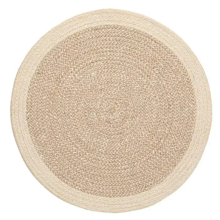 Shia Dark Jute/Cotton Mix Placemat Set/4 (Round)