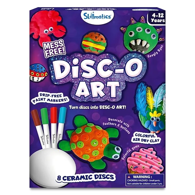 Skillmatics Art & Craft Activity Disc-o Art Mess Free Art & Craft Activity for Girls & Boys
