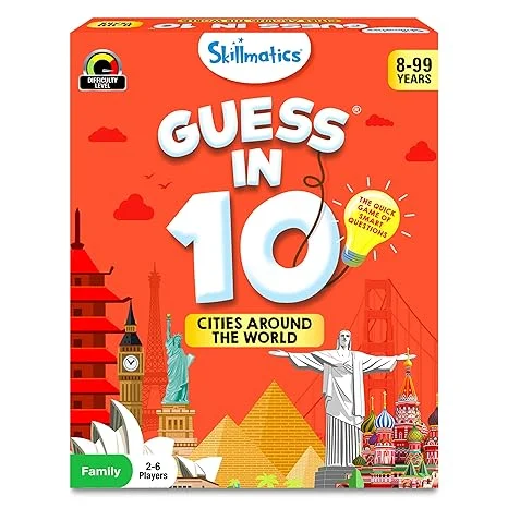 Skillmatics Card Game Guess in 10 Cities Around The World Educational Travel Toys