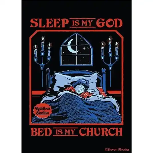 Sleep Is My God, Bed Is My Church. Religious Studies Rectangular Magnet Refrigerator Magnetic Surface Decor