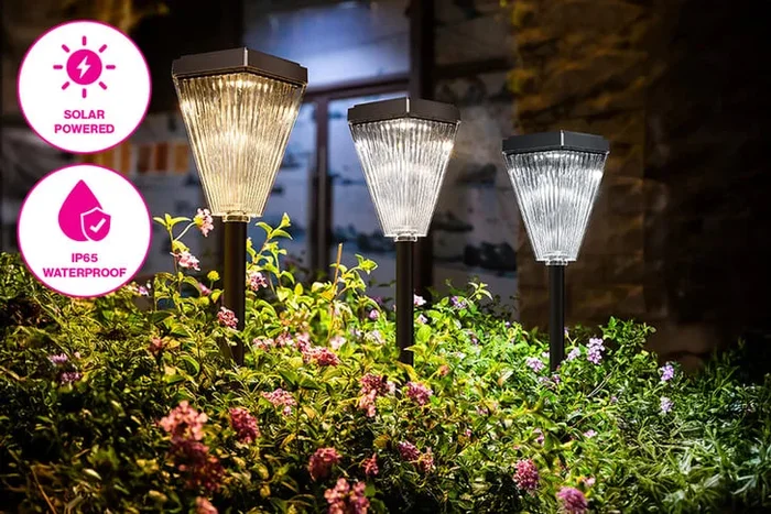 Solar LED Garden Path Light – 3 Colour Modes, IP65 Waterproof, Easy Install