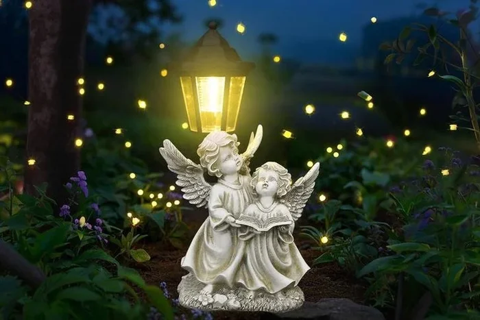 Solar LED Garden Path Lights – Weatherproof Resin Figures, Outdoor Lighting