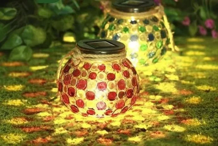Solar LED Glass Jar Light – Weatherproof Outdoor Garden Lantern