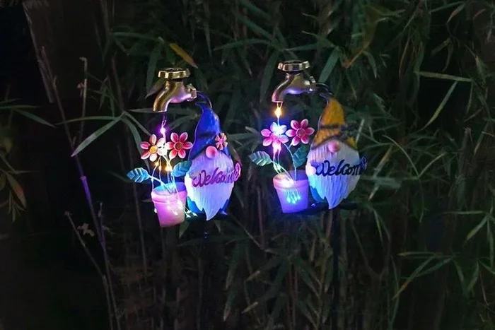 Solar LED Gnome Path Light & Sprinkler – Weatherproof Outdoor Dual Function