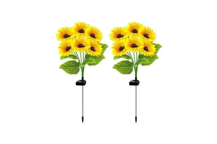 Solar LED Sunflower Path Lights – Waterproof Outdoor Garden Stake Lighting