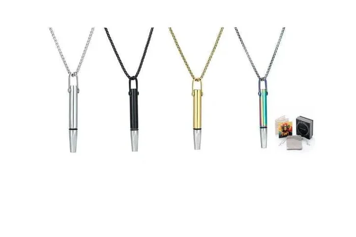 Stainless Steel Breathing Pendant Necklace – Hypoallergenic, Adjustable Chain, Mindfulness Jewellery