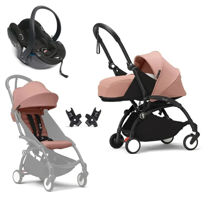 Stokke® YOYO³ Complete Travel System – Black/Ginger