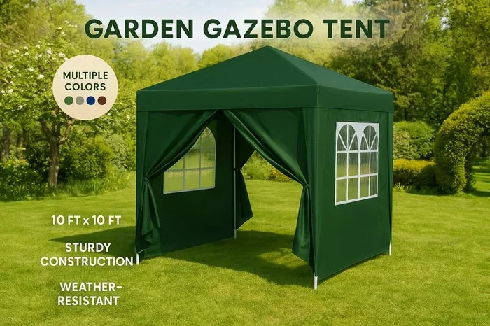 Stunning Outdoor Garden Gazebo Marquee with Removable Walls and Free Carry Bag!