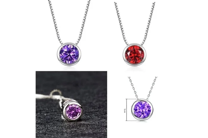 Stunning Silver-Tone Crystal Necklace – Dazzle in Every Light