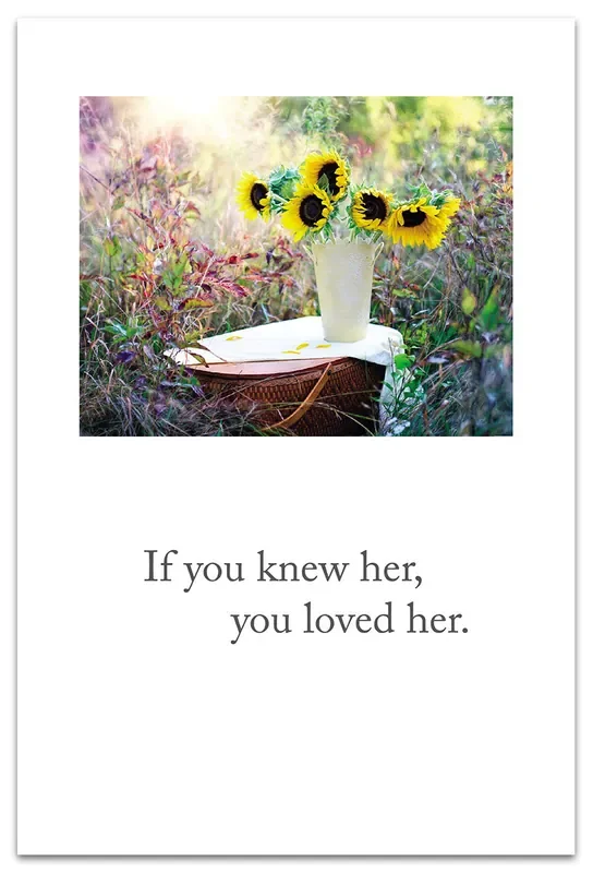 Sunflowers in Meadow Condolence Card