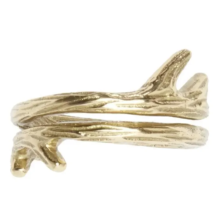 Tara Brass Gold Napkin Rings Set/4