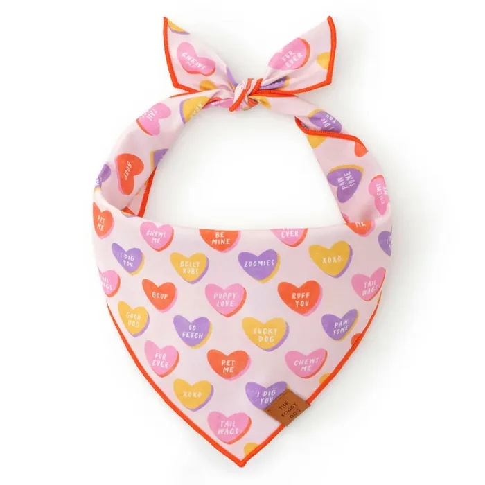 The Foggy Dog Bandana – Candy Hearts