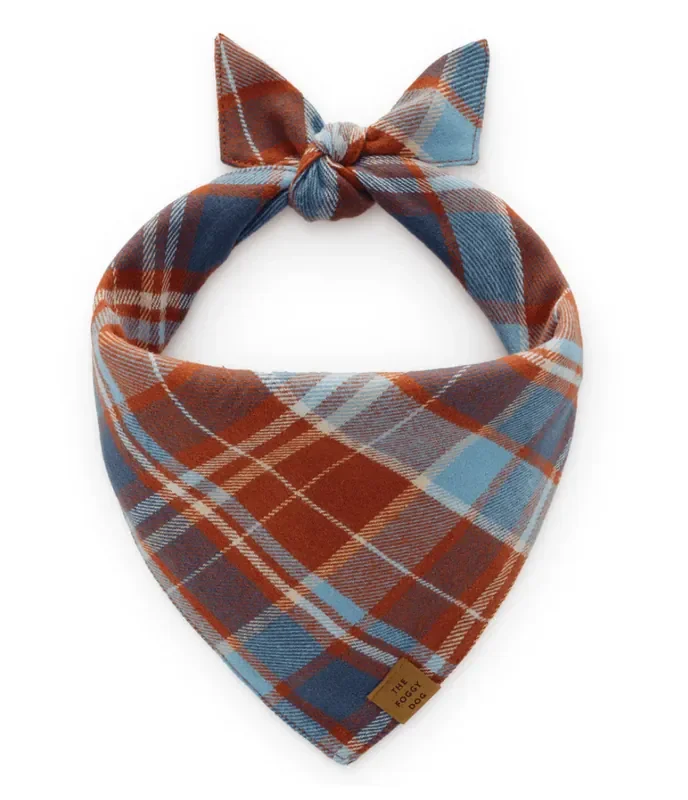 The Foggy Dog Bandana – Maple Plaid Flannel