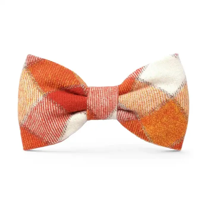 The Foggy Dog Bow Tie – Pumpkin Spice Flannel