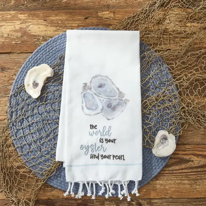 The World is Your Oyster Decorative Dishtowel