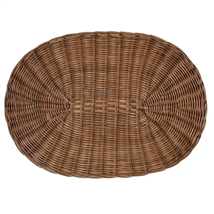 Tisbury Honey Rattan Oval Placemats Set/4